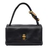 Marc Jacobs Black Foiled-branding Small Leather Top-handle Bag In Black