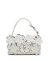 Marc Jacobs White The Dual Mini Bag In Leather With Flowers In White