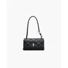Marc Jacobs The Mini Dual Black Diamond-quilted Crossbody Bag With Top Handle In Leather Woman In Black
