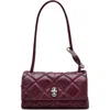 Marc Jacobs The Mini Dual Chain Diamond Quilted Leather Shoulder Bag In Purple