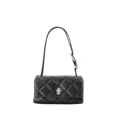 MARC JACOBS MARC JACOBS THE MINI DUAL CHAIN SHOULDER BAG - LEATHER - BLACK