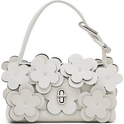 MARC JACOBS MARC JACOBS THE MINI DUAL DAISY APPLIQUÉ LEATHER TOP HANDLE BAG