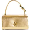 Marc Jacobs The Mini Dual Metallic Leather Handbag In Gold