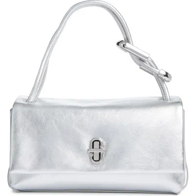 Marc Jacobs The Mini Dual Metallic Leather Handbag In Silver
