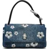 Marc Jacobs The Mini Dual Sequin Daisy Denim Handbag In Vintage Indigo