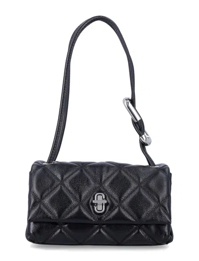 MARC JACOBS MARC JACOBS QUILTED MINI DUAL LEATHER SHOULDER BAG