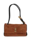 Marc Jacobs The Mini Dual Suede Shoulder Bag In Brown