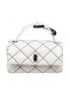 Marc Jacobs The Mini Dual Shoulder In Quilted Leather Color Black And White In White