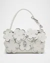 Marc Jacobs White The Dual Mini Bag In Leather With Flowers In White
