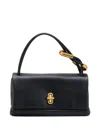 Marc Jacobs Black Foiled-branding Small Leather Top-handle Bag In Black