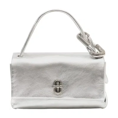 Marc Jacobs The Mini Dual Top Handle Shopper Bag -  - Leather - Grey In Silver