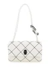 Marc Jacobs 'the Mini Dual' White Quilted Shoulder Bag With Dual Detail On The Handle