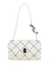 Marc Jacobs The Mini Dual White Quilted Shoulder Bag With Dual Detail On The Handle In Leather Woman