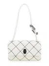 Marc Jacobs The Mini Dual White Quilted Shoulder Bag With Dual Detail On The Handle In Leather Woman
