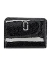 Marc Jacobs The Mini Glittered Compact Wallet In Black
