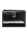 Marc Jacobs The Mini Glittered Compact Wallet In Black