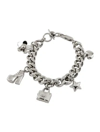 Pre-owned Marc Jacobs The Mini Icon Charm Bracelet W/ Tags, 7.5" In Multi