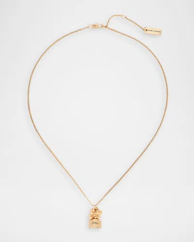 Marc Jacobs The Mini Icon Daisy Necklace In Gold