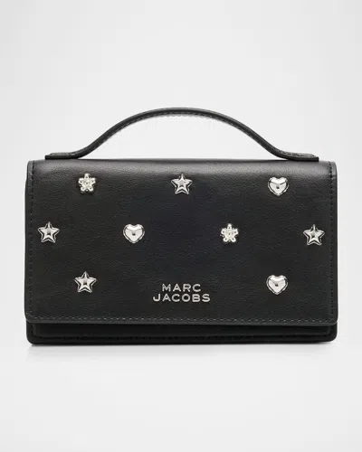 Marc Jacobs The Mini Icon Stud Glam Mirror Mini Crossbody Bag In Black
