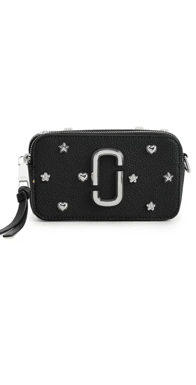 Marc Jacobs The Snapshot Mini Icon Studs Black Multi Leather Camera Ba