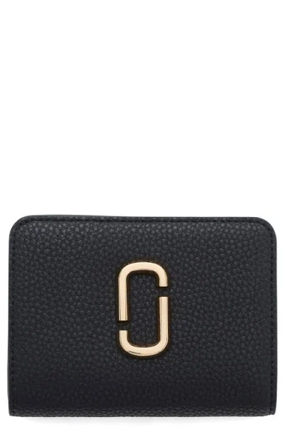 Marc Jacobs The Mini J Marc Compact Wallet In Black