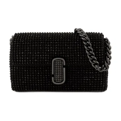 Marc Jacobs The Mini J Marc Shoulder Bag In Black