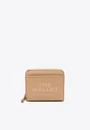 Marc Jacobs 'mini Compact' Beige Wallet With Embossed Logo In Camel