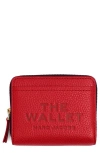 Marc Jacobs The Leather Mini Compact Wallet In True Red