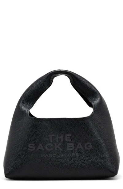 Marc Jacobs The Mini Leather Sack Bag In Black Tonal