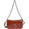 Marc Jacobs The Mini Leather Shoulder Bag In Spice Brown