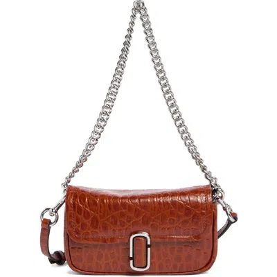 Marc Jacobs The Mini Leather Shoulder Bag In Spice Brown