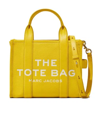 Marc Jacobs The Mini Leather Tote Bag In Yellow