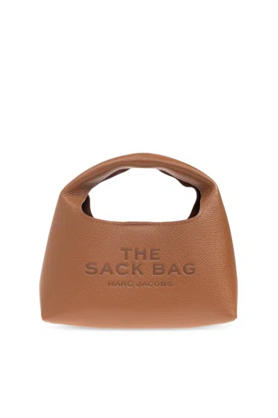 Marc Jacobs The Mini Logo Patch Sack Bag In Brown