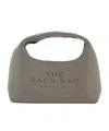 Marc Jacobs The Mini Logo Printed Sack Bag In Gray