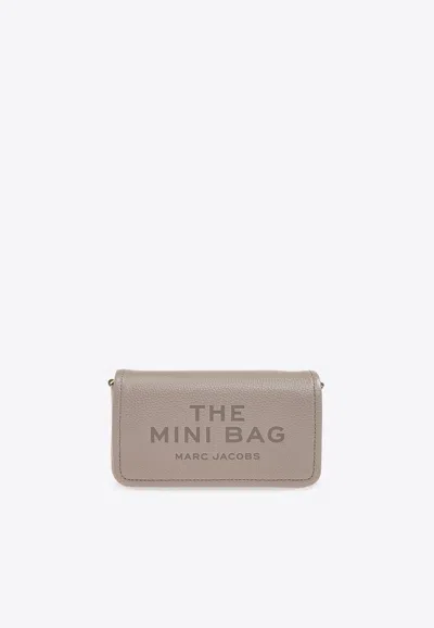 Marc Jacobs The Mini Marc Shoulder Bag In Beige