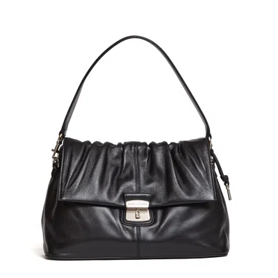 Marc Jacobs The Messenger Leather Shoulder Bag In Black