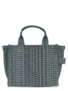 Marc Jacobs Shopping The Washed Monogram Denim Mini In Light Blue