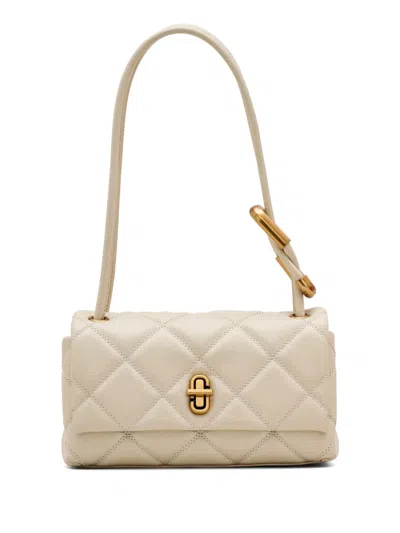 Marc Jacobs The Mini Quilted Dual Shoulder Bag In Neutrals