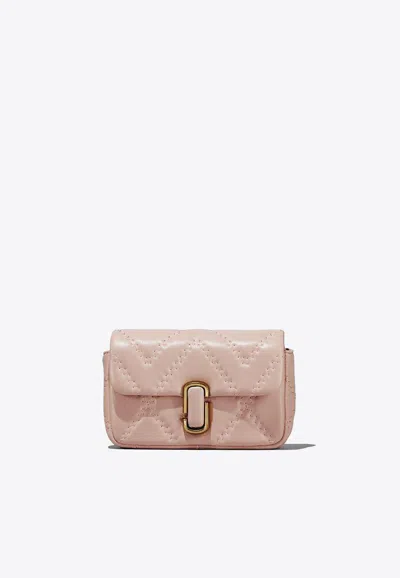 Marc Jacobs The Mini Quilted J Marc Crossbody Bag In Pink