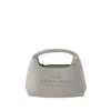 Marc Jacobs White Leather Mini The Sack Bag Handbag In Grey