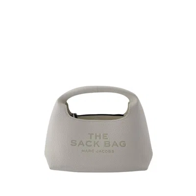 Marc Jacobs The Sack Mini Leather Hobo Bag In Grey