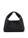 Marc Jacobs Grained Black Leather Handbag With Embossed Logo In Black