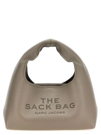 Marc Jacobs The Sack Mini Leather Hobo Bag In Gray