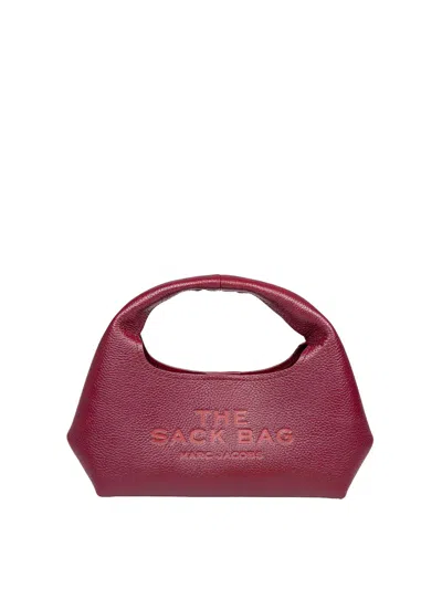 Marc Jacobs The Mini Sack Bag In Cherry Color Leather In Pink