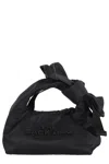 Marc Jacobs The Bow Nylon Mini Sack Handbag In Black