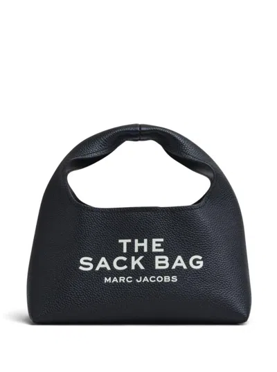 Marc Jacobs 'the Mini Sack' Black Handbag With Logo In Leather Woman