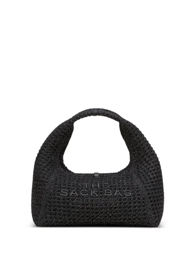 Marc Jacobs The Mini Sack Crochet Handbag In Black