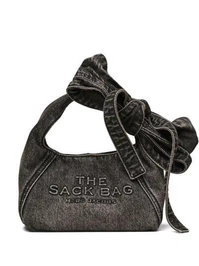 Marc Jacobs The Mini Sack Denim Bag In Black