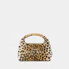 Marc Jacobs The Sack Mini Leopard-print Leather Top Handle Bag In Brown