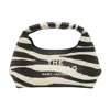 Marc Jacobs The Mini Sack Leather Zebra Print Bag In Black